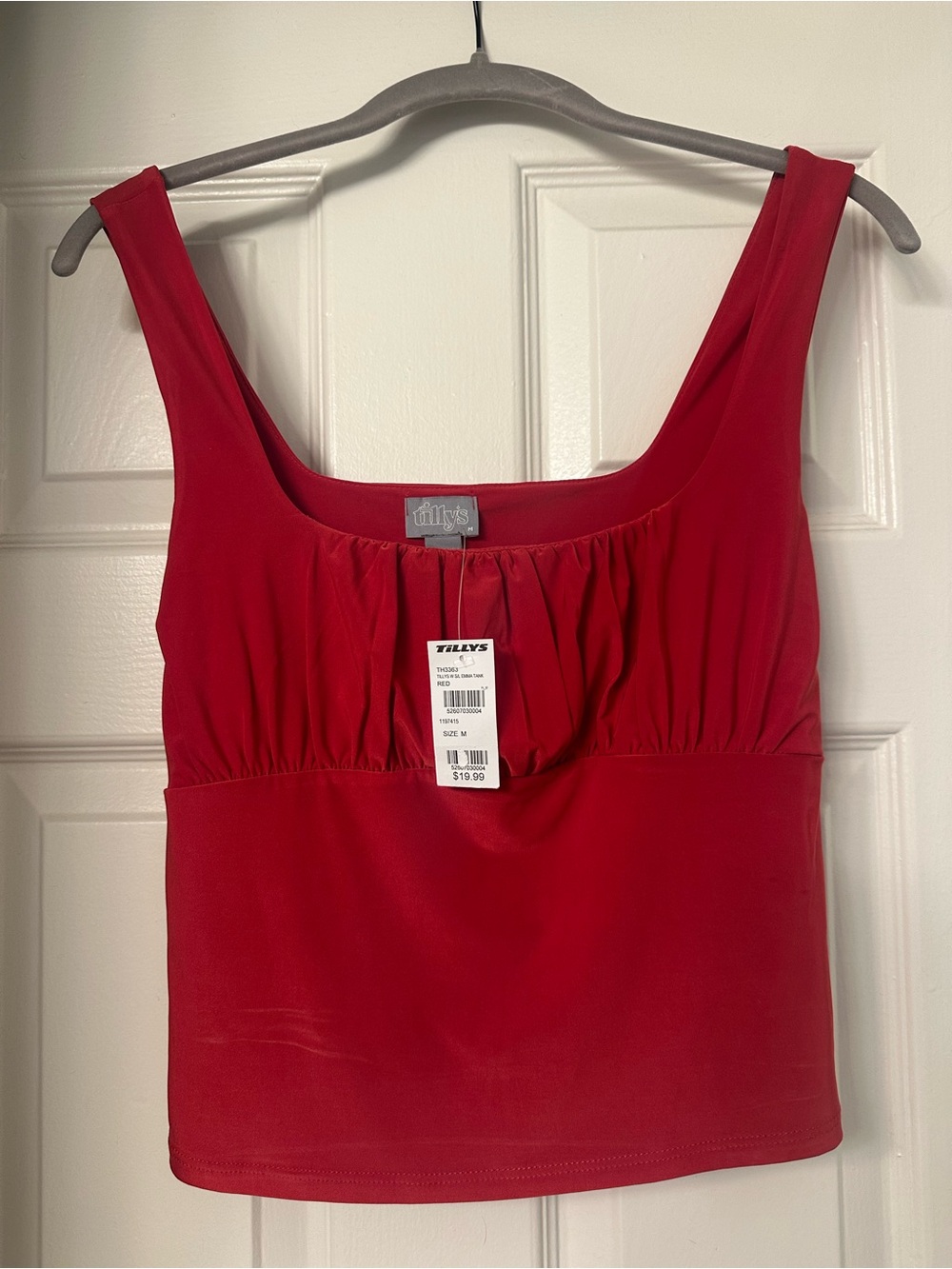 Tilly's Bright Red Scoop-Neck Tank